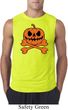 Halloween Pumpkin Skeleton Mens Sleeveless Shirt