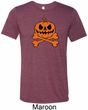 Halloween Pumpkin Skeleton Mens Tri Blend Crewneck Shirt