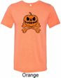 Halloween Pumpkin Skeleton Mens Tri Blend Crewneck Shirt