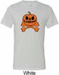 Halloween Pumpkin Skeleton Mens Tri Blend Crewneck Shirt