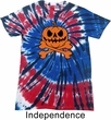 Halloween Pumpkin Skeleton Patriotic Tie Dye Shirt