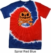 Halloween Pumpkin Skeleton Patriotic Tie Dye Shirt