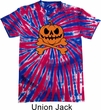 Halloween Pumpkin Skeleton Patriotic Tie Dye Shirt