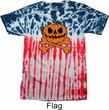 Halloween Pumpkin Skeleton Patriotic Tie Dye Shirt