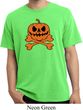 Halloween Pumpkin Skeleton Pigment Dyed Shirt