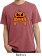 Halloween Pumpkin Skeleton Pigment Dyed Shirt