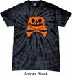 Halloween Pumpkin Skeleton Spider Tie Dye Shirt