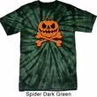 Halloween Pumpkin Skeleton Spider Tie Dye Shirt