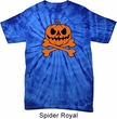 Halloween Pumpkin Skeleton Spider Tie Dye Shirt