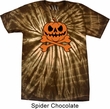 Halloween Pumpkin Skeleton Spider Tie Dye Shirt