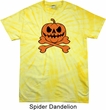 Halloween Pumpkin Skeleton Spider Tie Dye Shirt