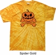 Halloween Pumpkin Skeleton Spider Tie Dye Shirt
