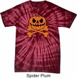 Halloween Pumpkin Skeleton Spider Tie Dye Shirt