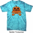 Halloween Pumpkin Skeleton Spider Tie Dye Shirt