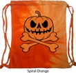 Halloween Pumpkin Skeleton Tie Dye Bag