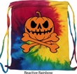 Halloween Pumpkin Skeleton Tie Dye Bag