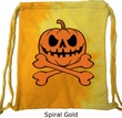 Halloween Pumpkin Skeleton Tie Dye Bag