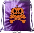 Halloween Pumpkin Skeleton Tie Dye Bag