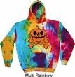 Halloween Pumpkin Skeleton Tie Dye Hoodie