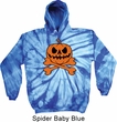 Halloween Pumpkin Skeleton Tie Dye Hoodie