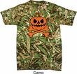 Halloween Pumpkin Skeleton Tie Dye Shirt