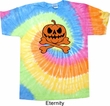 Halloween Pumpkin Skeleton Tie Dye Shirt