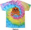 Halloween Pumpkin Skeleton Tie Dye Shirt