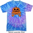 Halloween Pumpkin Skeleton Tie Dye Shirt
