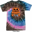 Halloween Pumpkin Skeleton Tie Dye Shirt