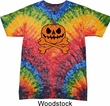 Halloween Pumpkin Skeleton Tie Dye Shirt