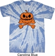 Halloween Pumpkin Skeleton Twist Tie Dye Shirt
