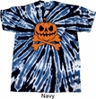 Halloween Pumpkin Skeleton Twist Tie Dye Shirt