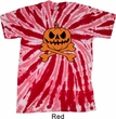 Halloween Pumpkin Skeleton Twist Tie Dye Shirt