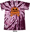 Halloween Pumpkin Skeleton Twist Tie Dye Shirt