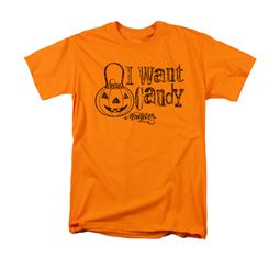 Halloween Shirt I Want Candy Orange T-Shirt