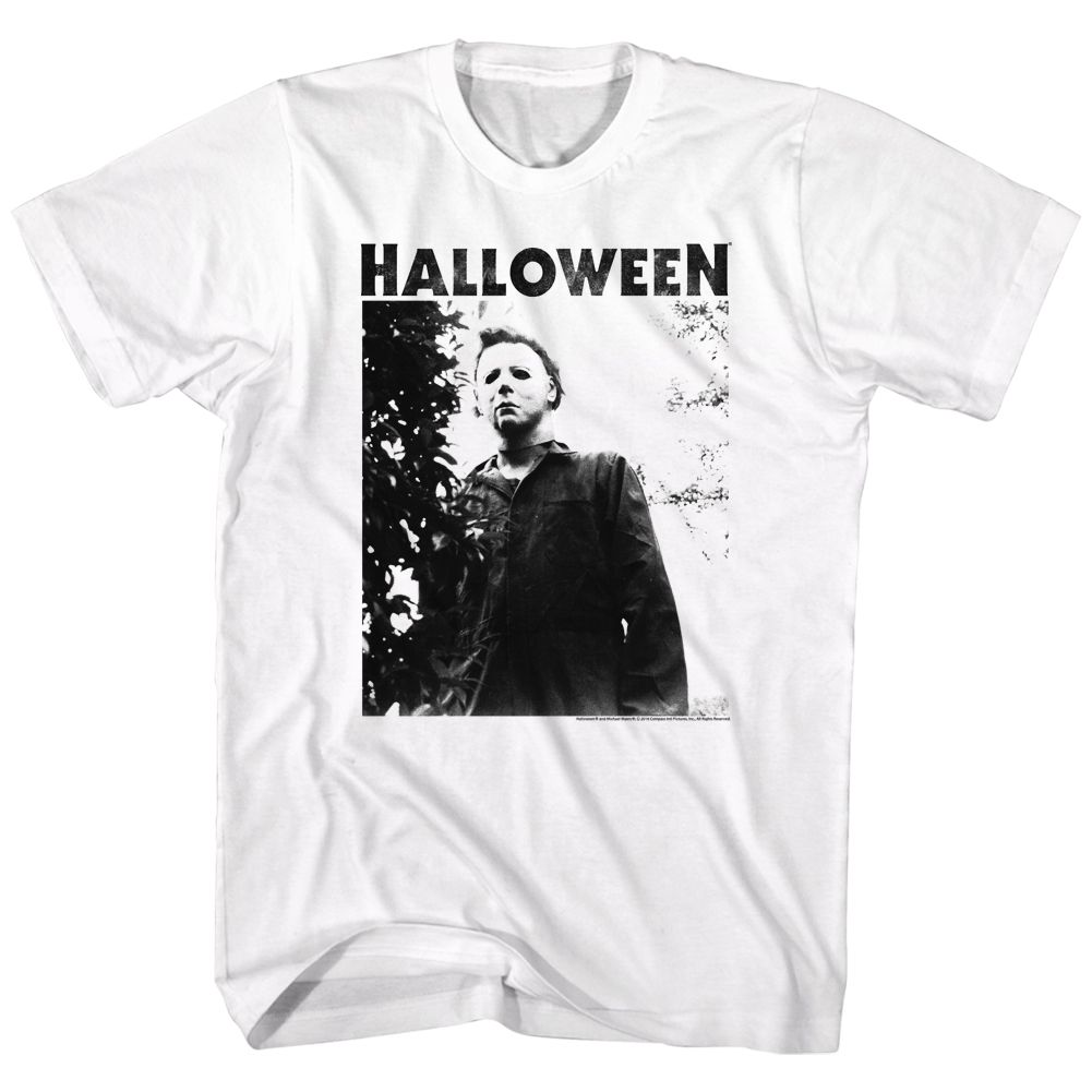 Halloween Shirt Michael Myers Watching White TShirt Halloween Movie