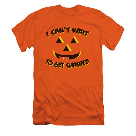Halloween Shirt Slim Fit Get Smashed Orange T-Shirt