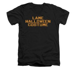 Halloween Shirt Slim Fit V-Neck Lame Costume Black T-Shirt