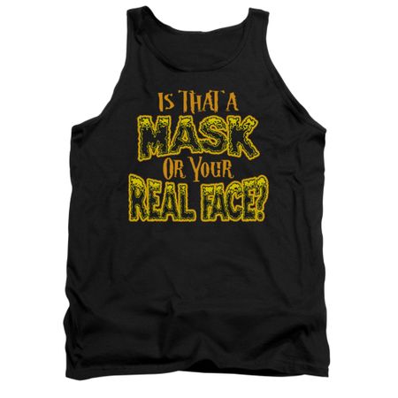 Halloween Shirt Tank Top Mask Black Tanktop