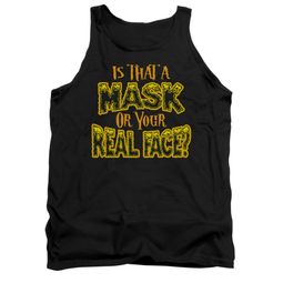 Halloween Shirt Tank Top Mask Black Tanktop