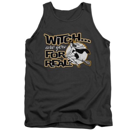 Halloween Shirt Tank Top Witch Charcoal Tanktop