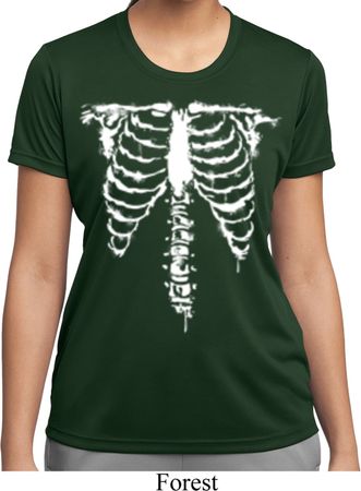 Halloween Skeleton Ladies Moisture Wicking Shirt