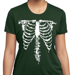 Halloween Skeleton Ladies Moisture Wicking Shirt
