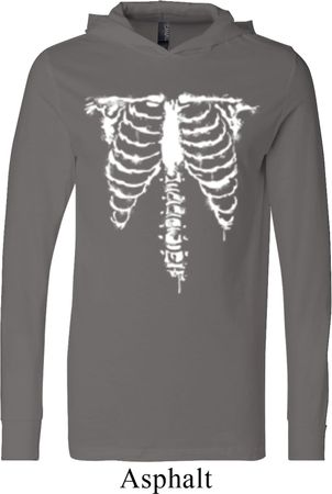 Halloween Skeleton Lightweight Hoodie Tee