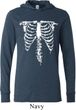 Halloween Skeleton Lightweight Hoodie Tee