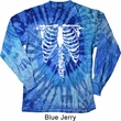 Halloween Skeleton Long Sleeve Tie Dye Shirt
