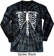 Halloween Skeleton Long Sleeve Tie Dye Shirt