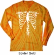 Halloween Skeleton Long Sleeve Tie Dye Shirt