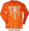 Halloween Skeleton Long Sleeve Tie Dye Shirt