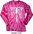 Halloween Skeleton Long Sleeve Tie Dye Shirt